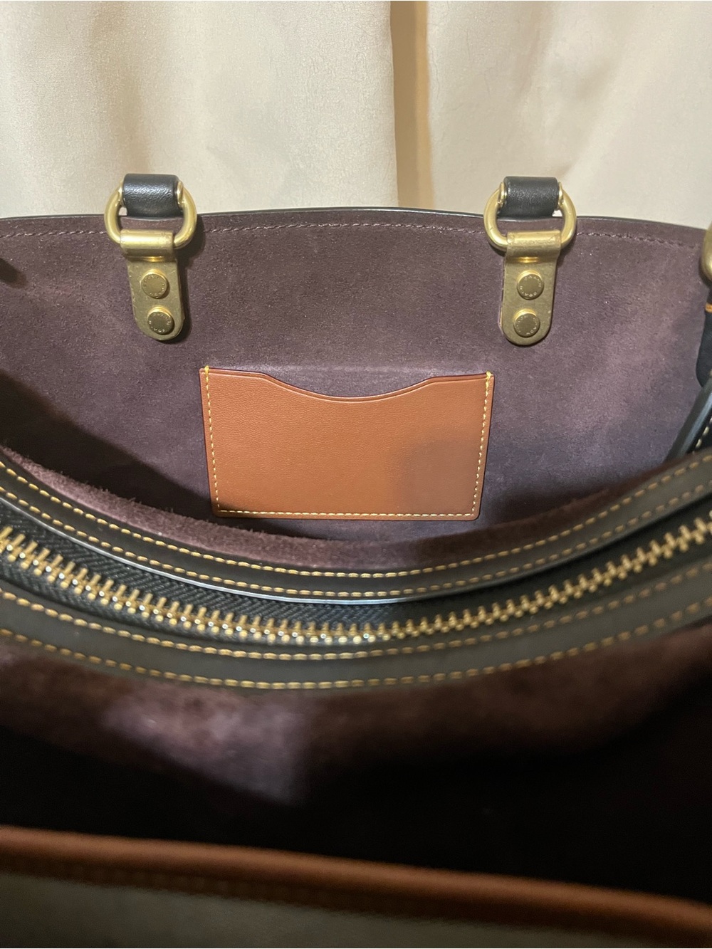 Coach Medium Rogue in Black/Brass! - Picture 13 of 13